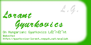 lorant gyurkovics business card